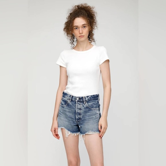 MOUSSY VINTAGE Reedy Medium wash high rise denim shorts Size 25